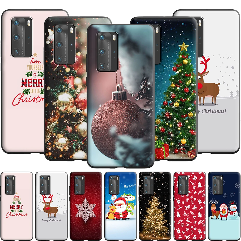 Счастливого Рождества Evergreen желоб Санта Клаус Олень силиконовый чехол для Huawei Nova