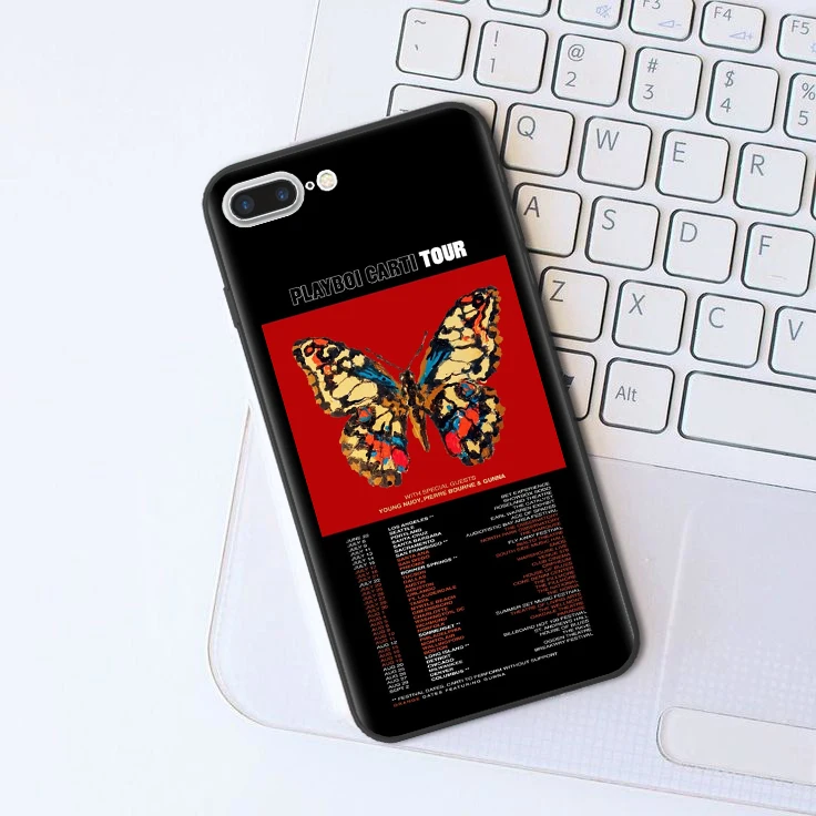Rapper singer Playboi Carti Black Soft silicone TPU Phone Cases For iPhone X 5s 5 SE 6s 6 7 8 Plus XS Max XR Coque Back Cover