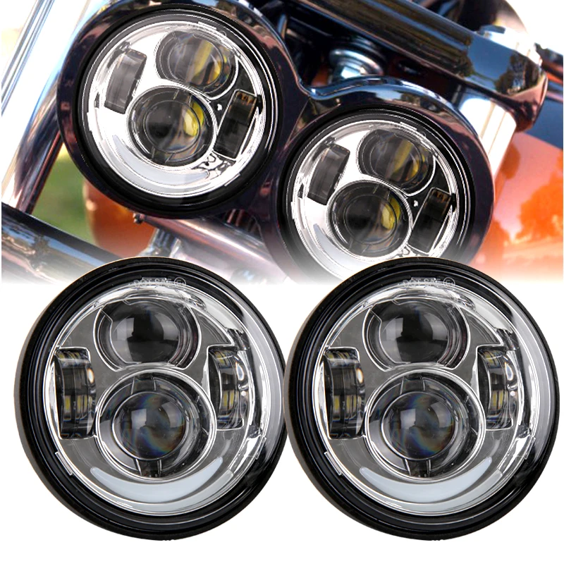 Светодиодные фары 5 дюймов 2 шт. для Harley Dyna Fat Bob FXDF|headlamp led|headlamp .headlamp harley |