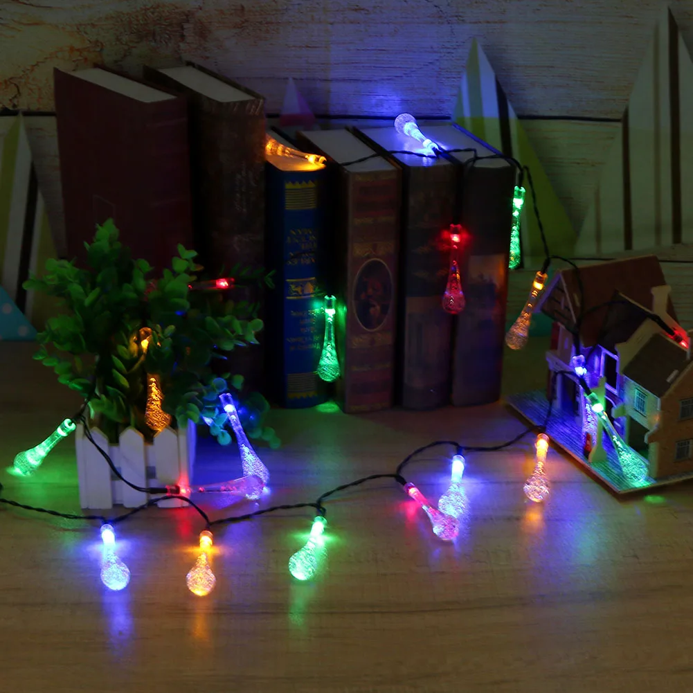 

Solar String Lights Outdoor Led Colorful Glass Bubble Bulb Lights Waterproof Solar Powered Patio Light for Garden Party Decor