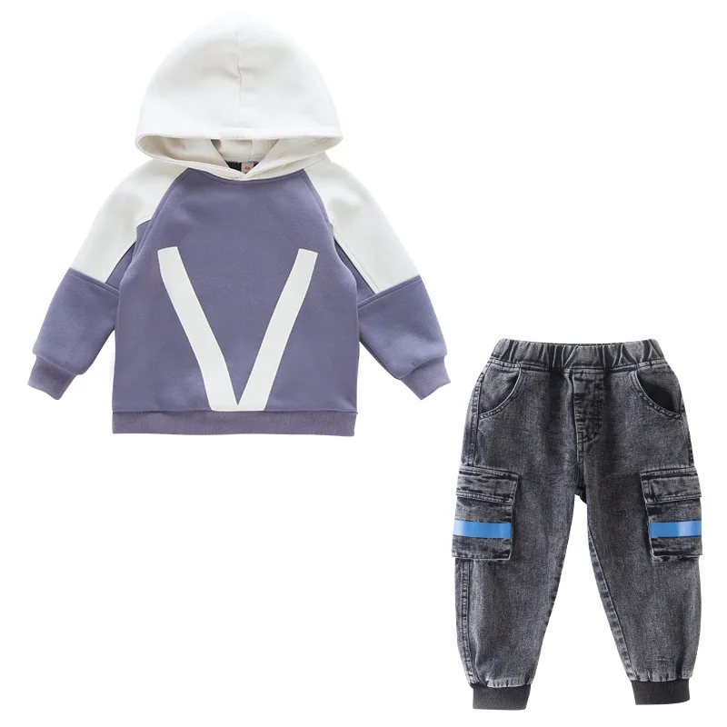 

Letter Spring Summer Boys Clothing SuitsSweatshirts+ Pants 2pcs/Set Kids Jacket Teenager Sport LeisureTracksuit High Quality