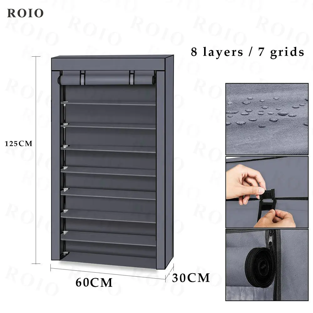 Multilayer Fabric Shoe Cabinet Easy Detachable Organizer Stand Holder Dustproof Home Dorm Entryway Space-saving Rack | Мебель