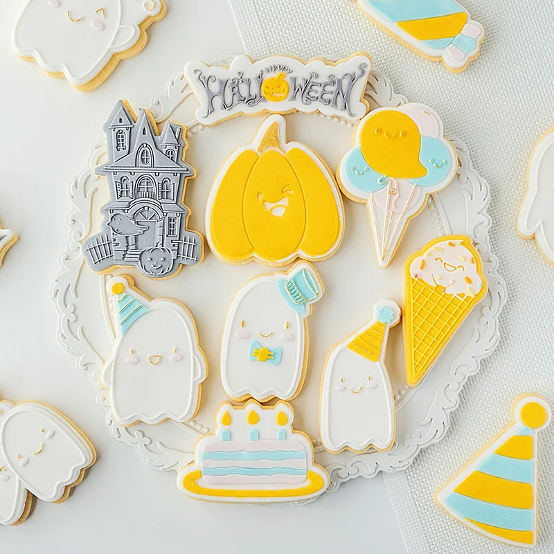 

Инструмент для украшения торта, пресс для торта на Хэллоуин, штамп, тиснитель, резак, акриловый прицел, мастика, сахар, ремесло, резак для тор...