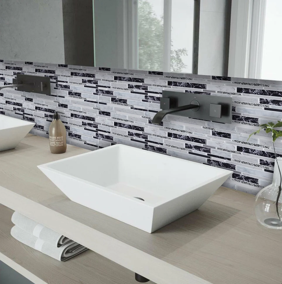 vividtiles 1212 inch self adhesive vinyl wallpaper kitchen sticker peel and stick subway 3d effect tiles 10 sheets free global shipping