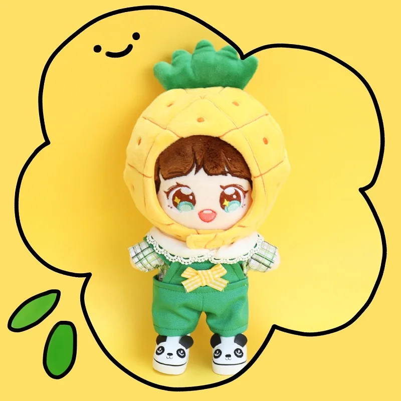 [MYKPOP] KPOP ананас капюшон Onesie: растительная шляпа для 20 см и 15 см высокой куклы, KPOP вентиляторы коллекции SA19092803