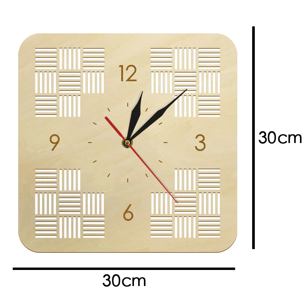 Современные бесшумные настенные часы в деревенском стиле минималистичные