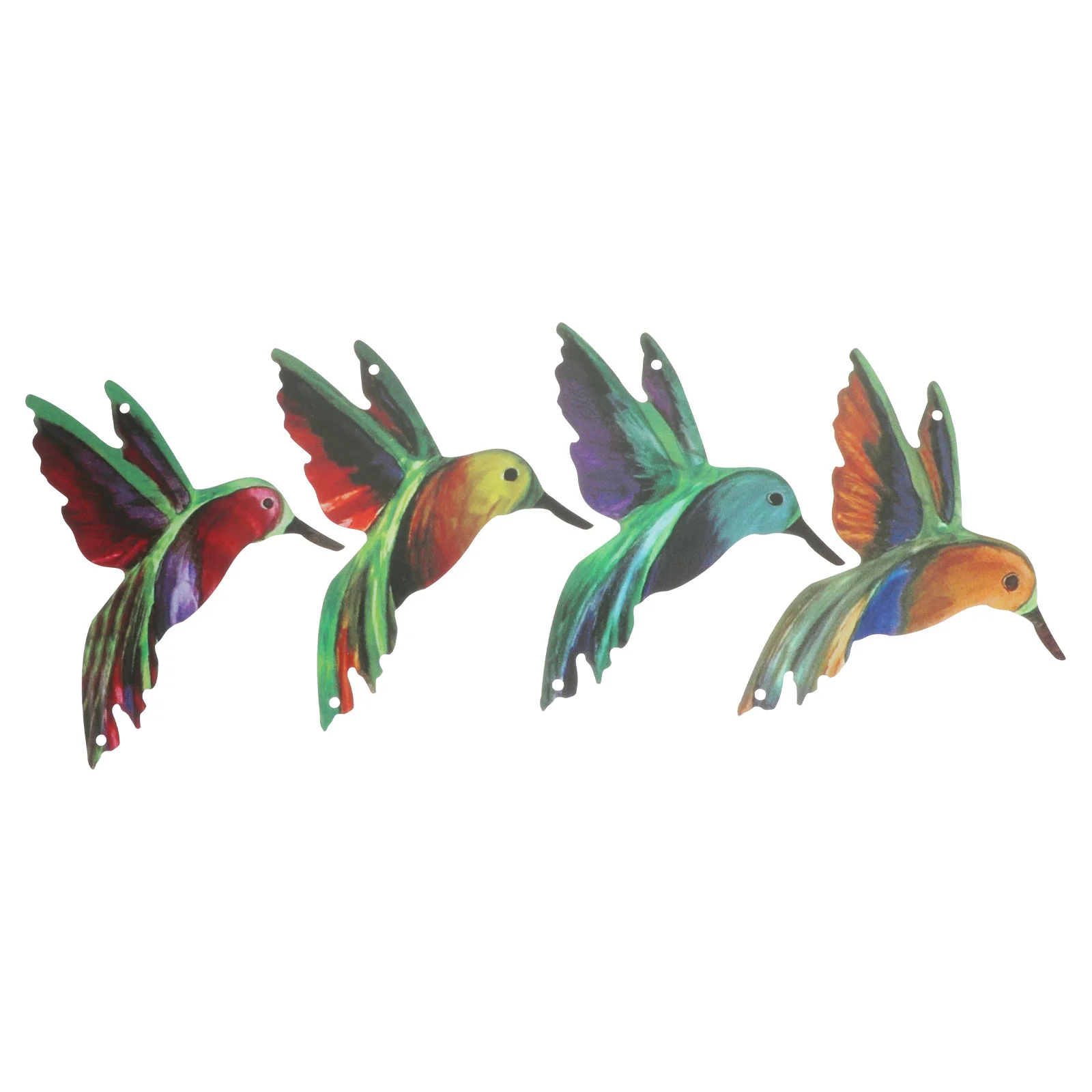 

4pcs Wall Hanging Pendants Iron Hummingbird Hanging Ornaments Outdoor Decors