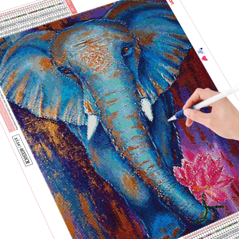 Набор для алмазной живописи 5D вышивки слоном крестиком алмазная картина Dotz