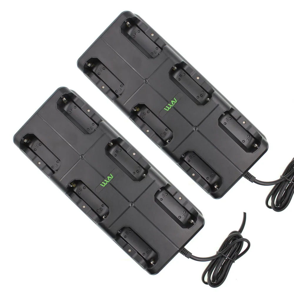 2pcs WLN KD-C1 6 в 1 зарядное устройство портативная рация зарядное устройство KD-C1 плюс шестиполосное зарядное устройство для WLN KD-C1Plus KD-C2 - Цвет: 2pcs
