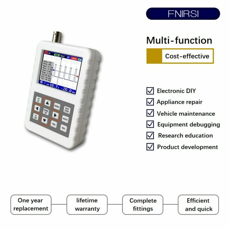 DSO FNIRSI PRO Mini Portable Digital Oscilloscope Bandwidth 20MSps AC/DC 0~40V Sampling Rate Home DIY Kit | Инструменты