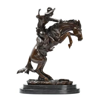 the broncho buster statue by famous frederic remington replica art bronze classical sculpture office table decor