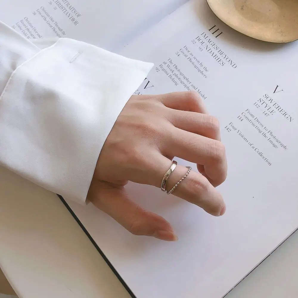 Кольцо Kinel из стерлингового серебра S925 пробы кольцо для помолвки простое в стиле