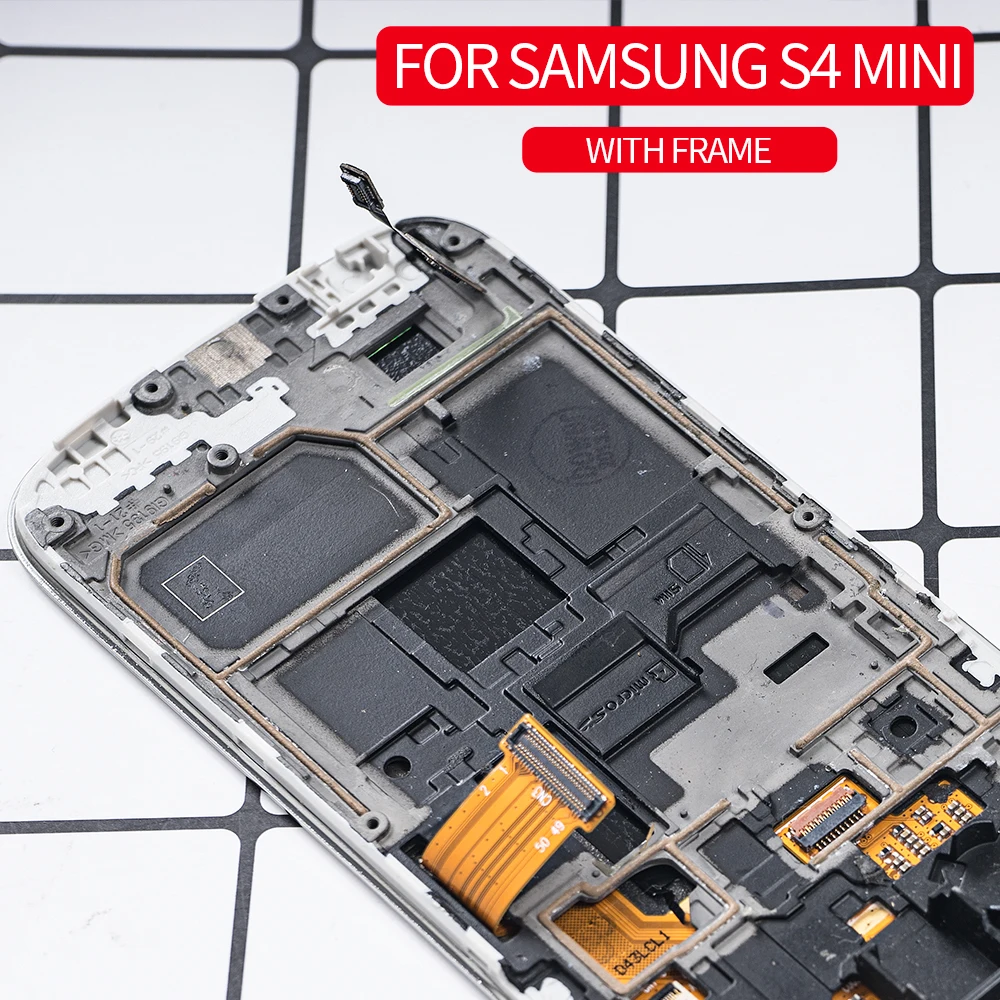 Super AMOLED для SAMSUNG Galaxy S4 Mini ЖК дисплей сенсорный экран с рамкой дигитайзер LCD I9190 i9192