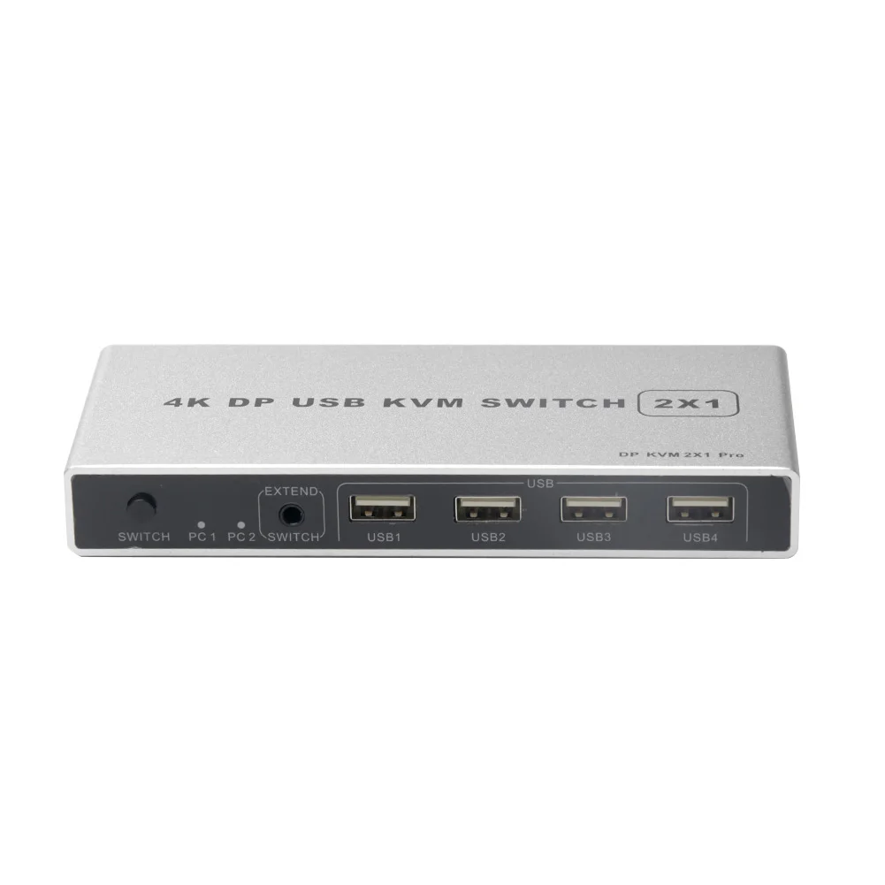

1 Out 4K 60Hz Monitor Stable Connection Controller Plug And Play Dual Port Displayport USB Mouse Support Computer VGA KVM Switch