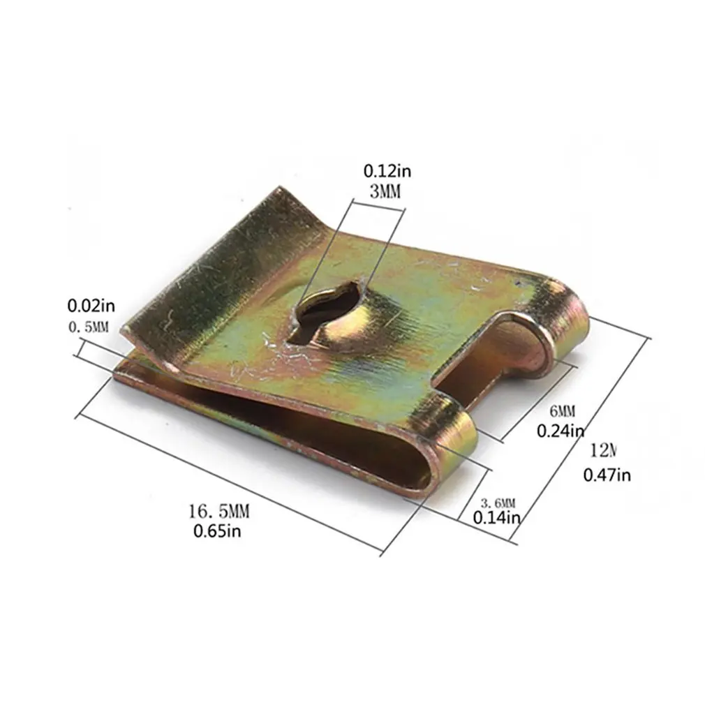 

100pcs U-shaped Reed Nut Clip Nut is Suitable for Car Vehicle Interior Decoration Board #10 Girds Fixment Tool