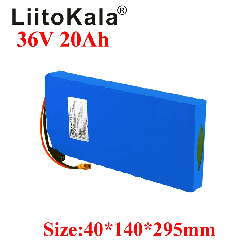 LiitoKala 36V 20AH Электрическая велосипедная батарея 20A BMS Литийный пакет с разъемом Ebike XT60 42V 2A зарядное устройство.