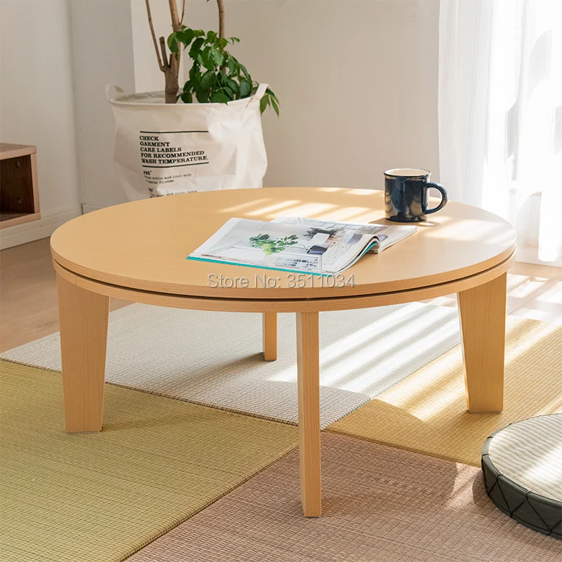 Японский Круглый подогреватель для ног Kotatsu кофейный столик с подогревом