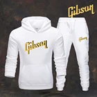 Спортивный костюм мужской из 2 предметов, Повседневная Толстовка с капюшоном и штаны, уличная одежда, осень-зима