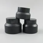 Пустая матовая черная банка для крема, 10 шт., 15 г, 30 г, 50 г, маленькая стеклянная бутылка для крема по уходу за кожей, 12 унции, 1 унция, косметическая банка с черной крышкой и закручивающейся крышкой