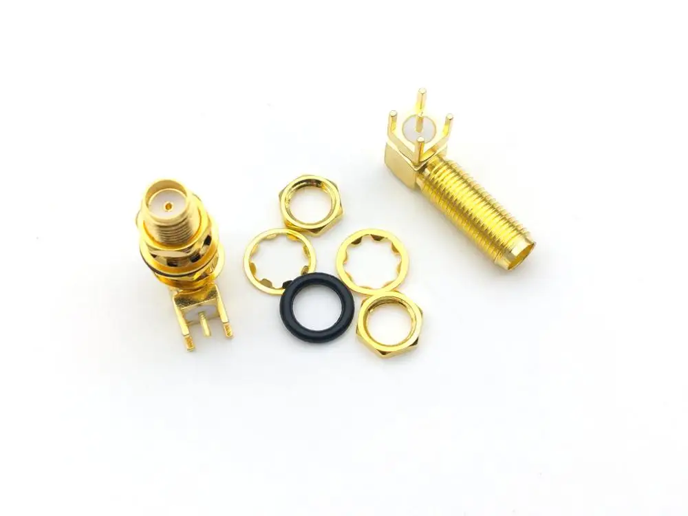 30 шт. медная ПК плата PCB Крепление SMA гнездо гайка переборка правый угол разъем