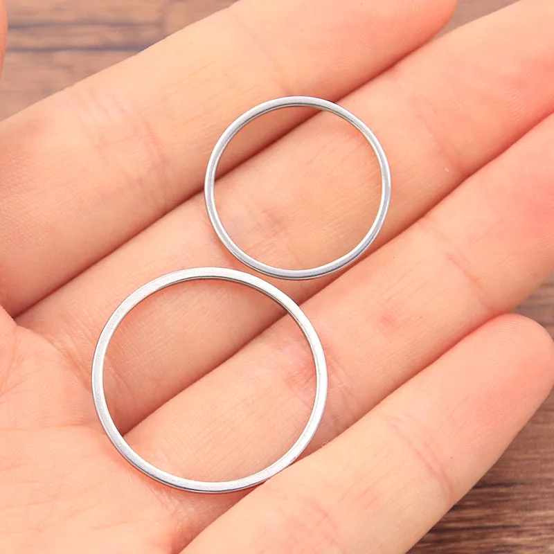 10 шт. 4 размера круглые Очаровательные Подвески из нержавеющей стали с открытой