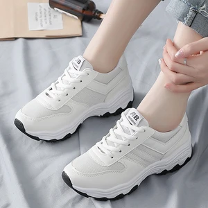 Sport Shoes For Women Tennis Shoes 2022 Lace-Up Fashion Breathable Mesh Flat Sneakers Casual Shoes Calzado Deportivo Mujer
