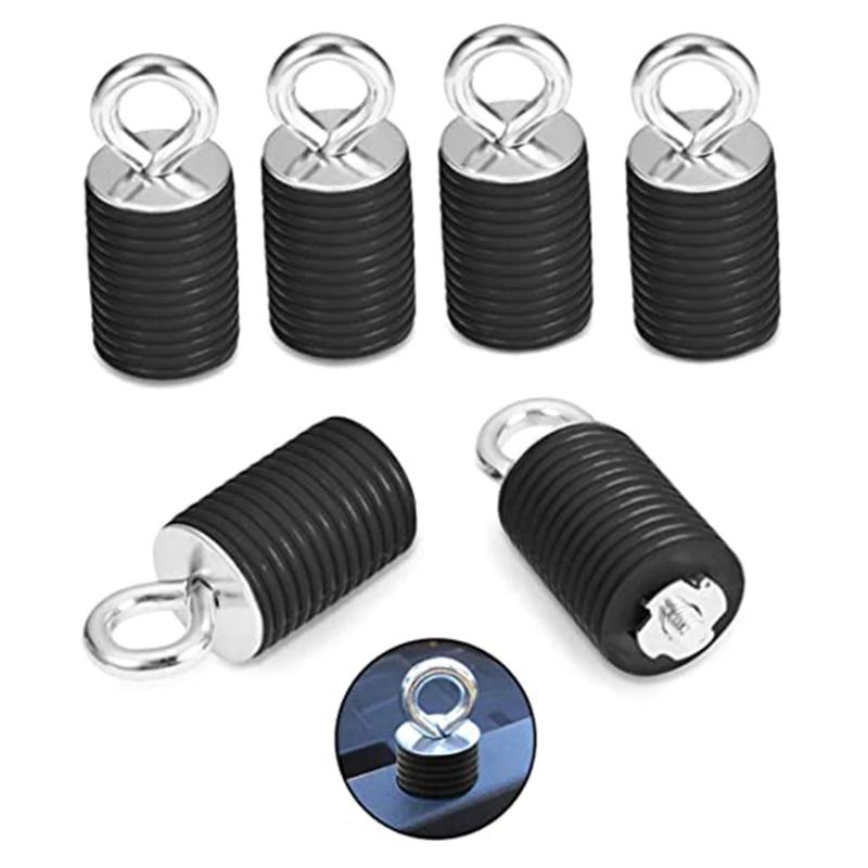 

6Pcs Heavy Duty Fixed Anchors Commonly Used Car Truck Rubber Tie Down Anchors Outdoor Driving Equipment T21E