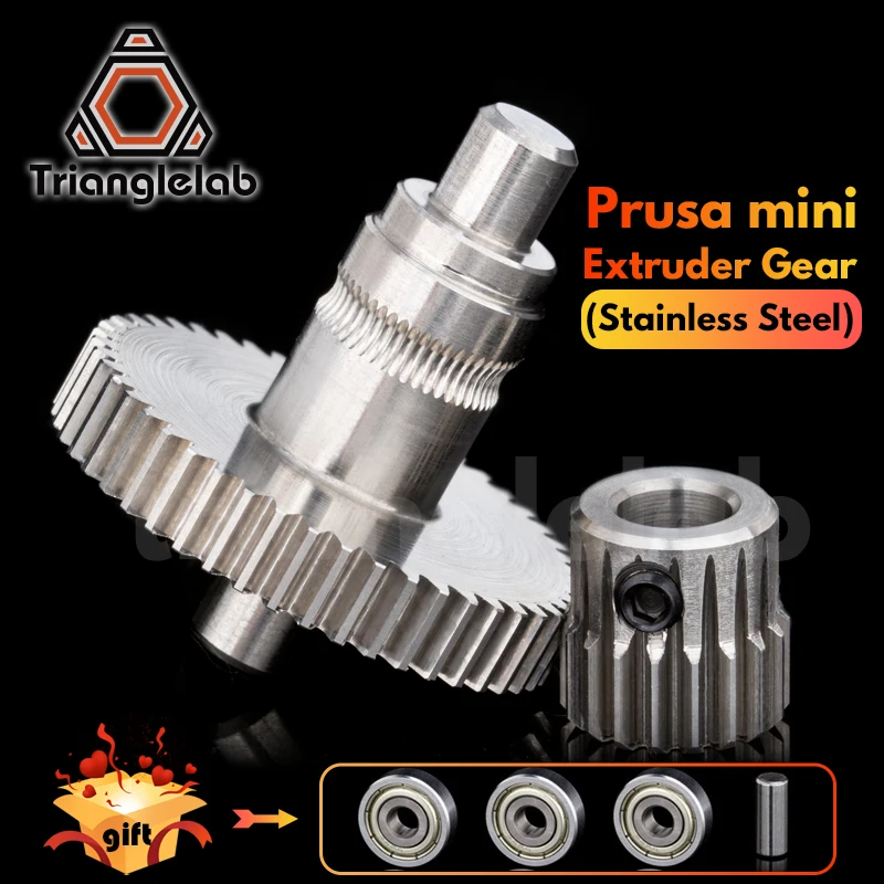 Trianglelab нержавеющая сталь детали набор шестеренок для Prusa mini 3D prusa высокая точность