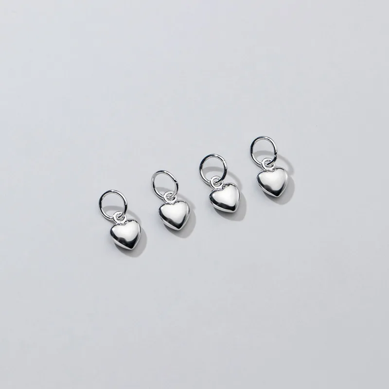Подвеска в виде сердца из серебра 925 пробы с золотым/платиновым/розовым золотом 1