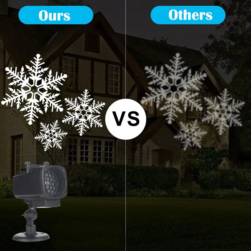 Лазерный проектор на Хэллоуин снежинка 12 узоров сценическая лампа