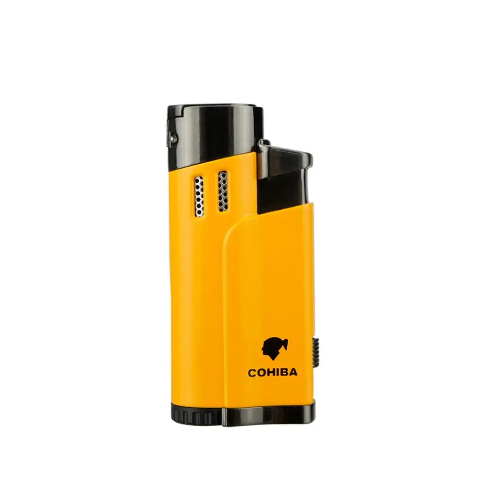 Металлическая ветрозащитная Зажигалка COHIBA для сигар табака 4 фонарь струйное