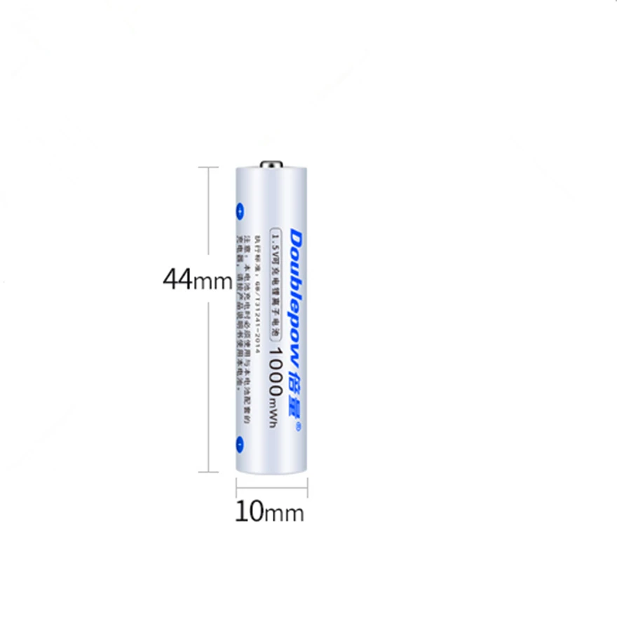 New 1.5v 1000mWh AAA rechargeable battery USB AAA rechargeable lithium battery fast charging via Micro USB cable