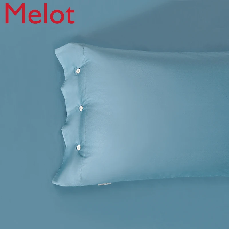 

High-Grade Silk Solid Color Pillowcase Pure Cotton Thick Plain Luxury Pillow Towel Pillowcase Soft Pillowcase