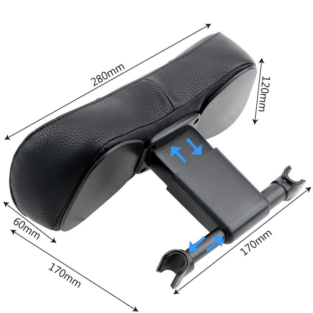 

FORAUTO Car Neck Pillow Soft Neck Rest Cushion For Seat Chair In Auto PU Leather Auto Head Rest Cushion Universal 3D Memory Foam