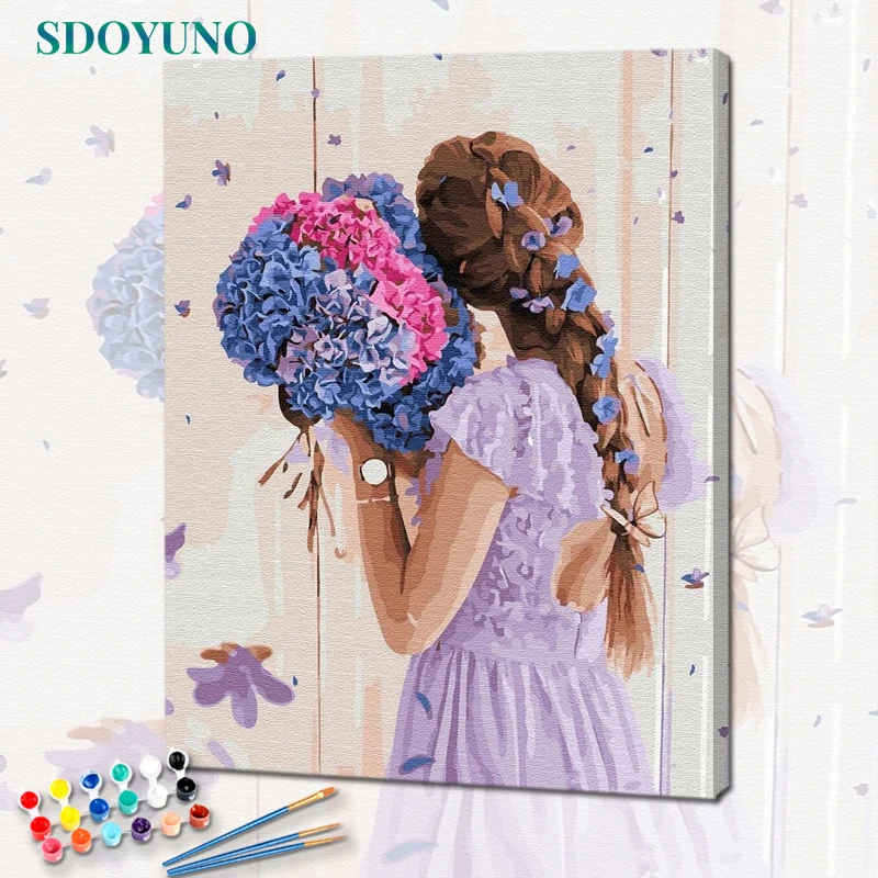

SDOYUNO 60x75cm Paint By Numbers For Adult Women DIY Oil Painting By Numbers On Canvas Figure Number Painting Home Decor