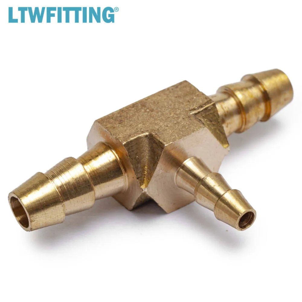 Латунный штуцер LTWFITTING тройник с зазубринами 1/4 дюйма x 1/8 шланг для топливной