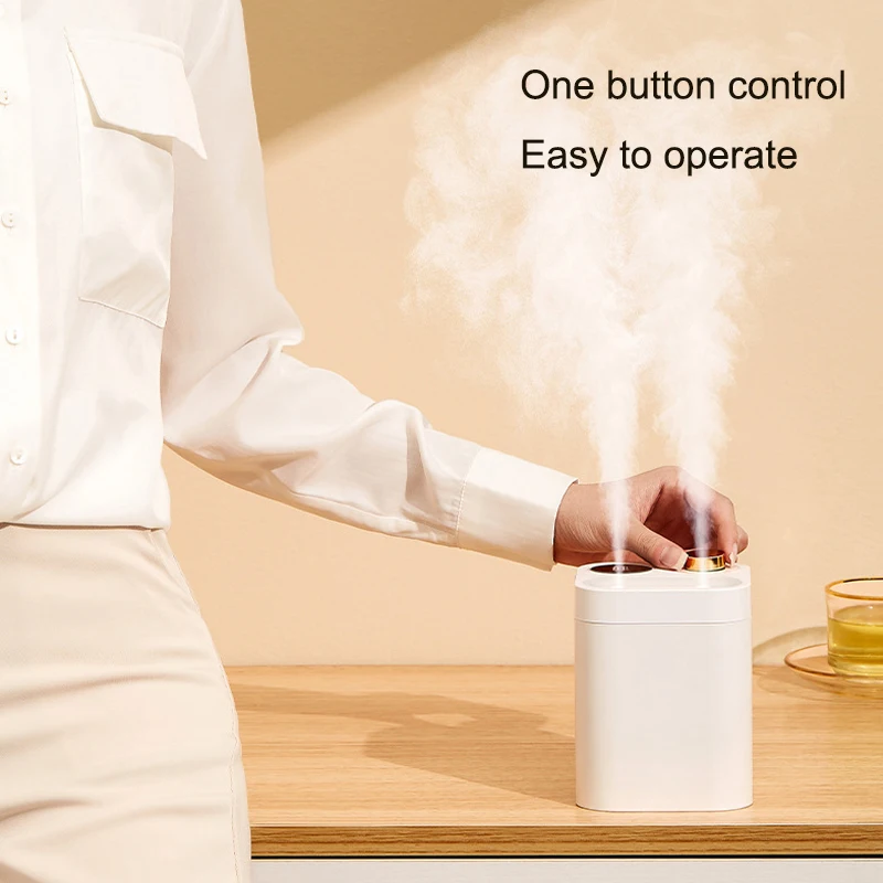 

USB Humidifier 800ML Dual Spray Ultrasonic Aroma Diffuser with 2000mAh Battery Essential Oil Air Humidificador for Home Use