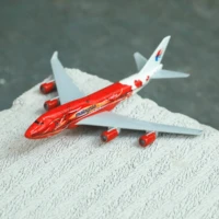 malaysia airlines b747 red flower aircraft model 6 inches aviation metal diecast home office ornament miniature toys