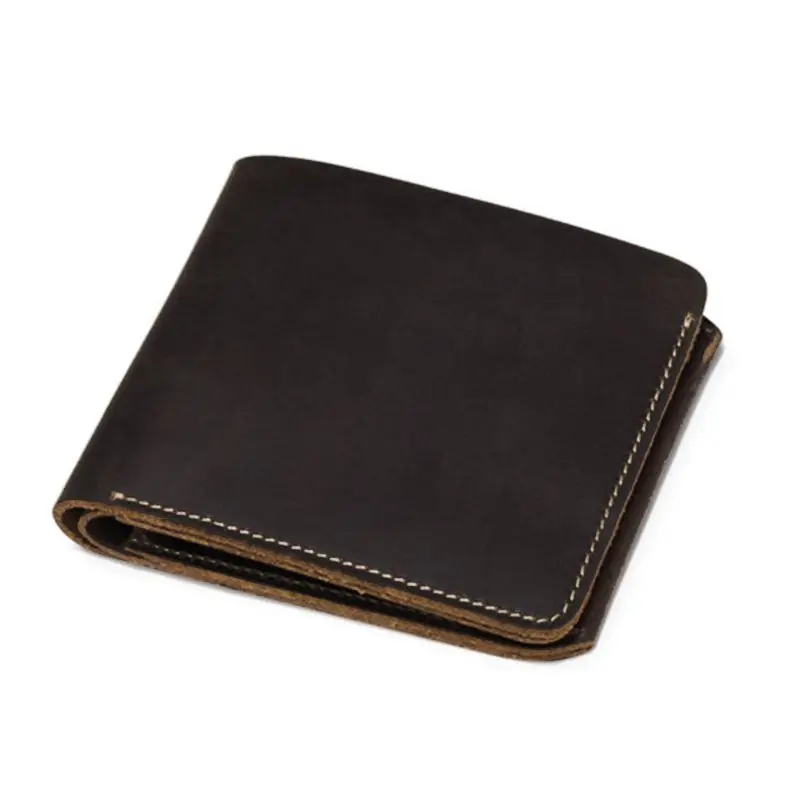 

2021 New Business Bifold Wallet Men's Genuine Leather Credit ID Card Holder Case Purse Gift New