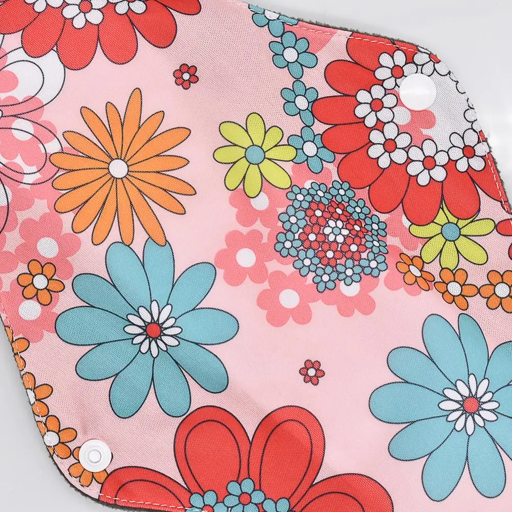 1 шт. многоразовые подушечки с цветочным принтом для менструального цикла