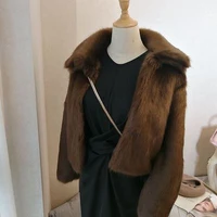 2020 new style high end fashion women faux fur coat s96