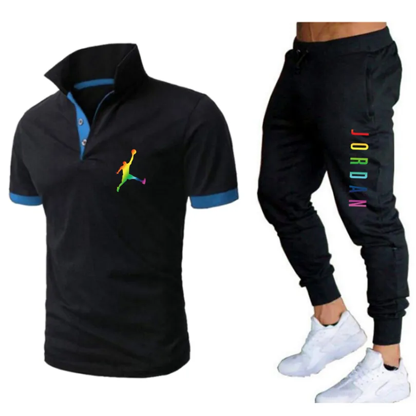 

2012 summer Brand Men suit T-shirt top sportswear T shirt + jogging shorts fashion sweatpants pants +POLO shirt 2-piece set