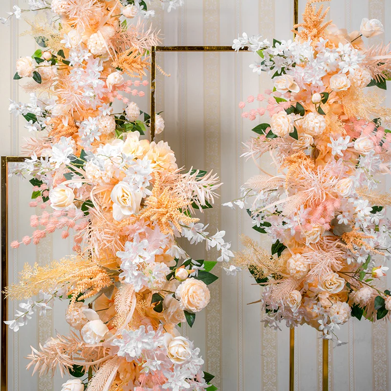 

Wedding Flowers Wall Arranging Arch Stage Scene Layout Window Photo Silk Artificial Flower Row Party Home Decor
