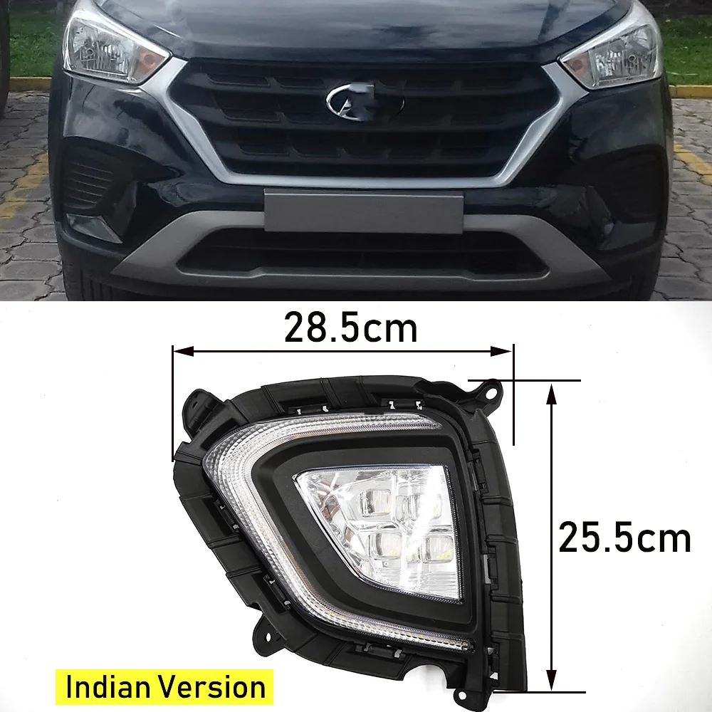 Автомобильная проблесковая 1 пара DRL для Hyundai Creta IX25 2017 2018 2019 2020 Светодиодный