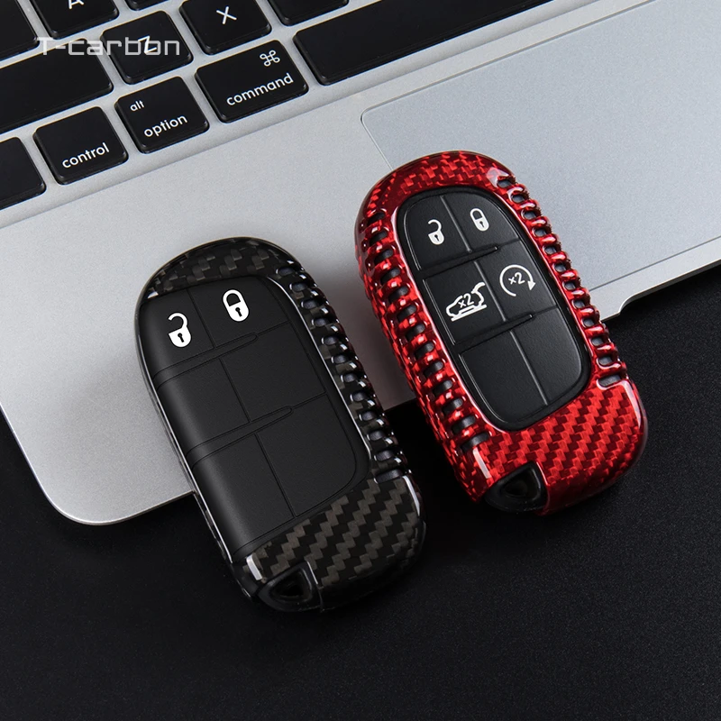 

Чехол-брелок для ключей из натурального углеродного волокна для Jeep Grand Cherokee SRT Cherokee Renegade Compass Smart Car Remote Key Fob чехол