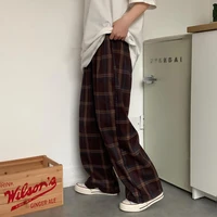 womens pants y2k new lattice breathable chic retro youth streetwear harajuku simple and versatile casual high straight waist