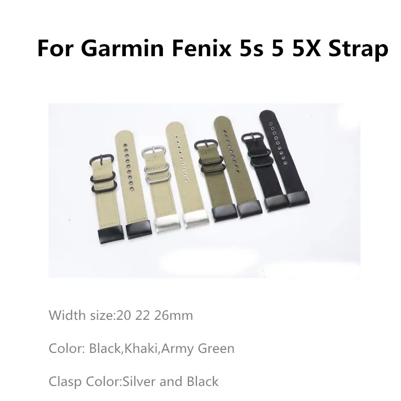20/22/26 мм сменный ремешок для наручных часов Garmin Fenix 5s5 5X 935 из мягкого нейлона