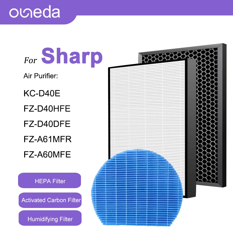 

For Sharp Air Purifier KC-D40E HEPA Filter Carbon Filter Humidifying Filter FZ-D40HFE FZ-D40DFE FZ-A61MFR FZ-A60MFE