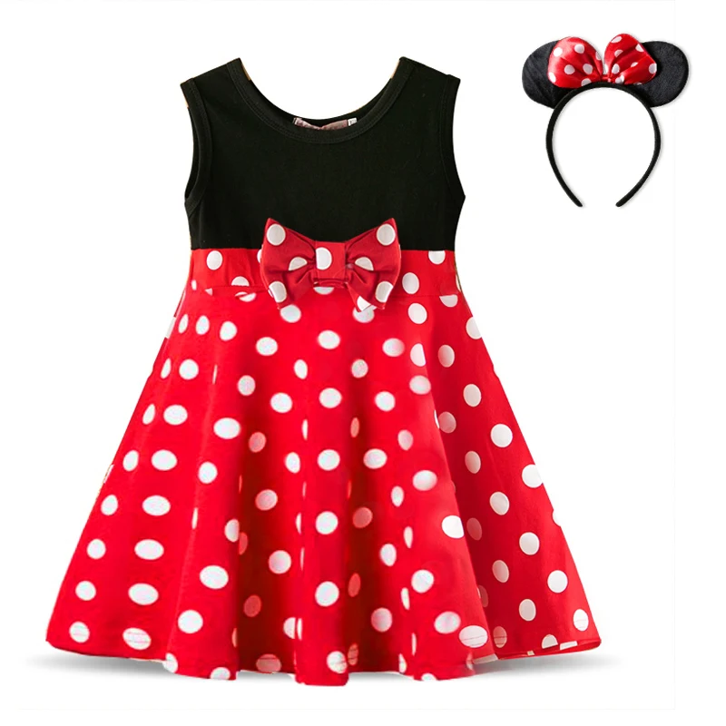 Minnie Set 8 Маскарадное платье Белоснежки для Хэллоуина платье Минни Маус для девочек на день рождения, одежда для маленьких девочек возрастом от 1 года до 6 лет, одежда для девочек - Цвет: Minnie Set 8