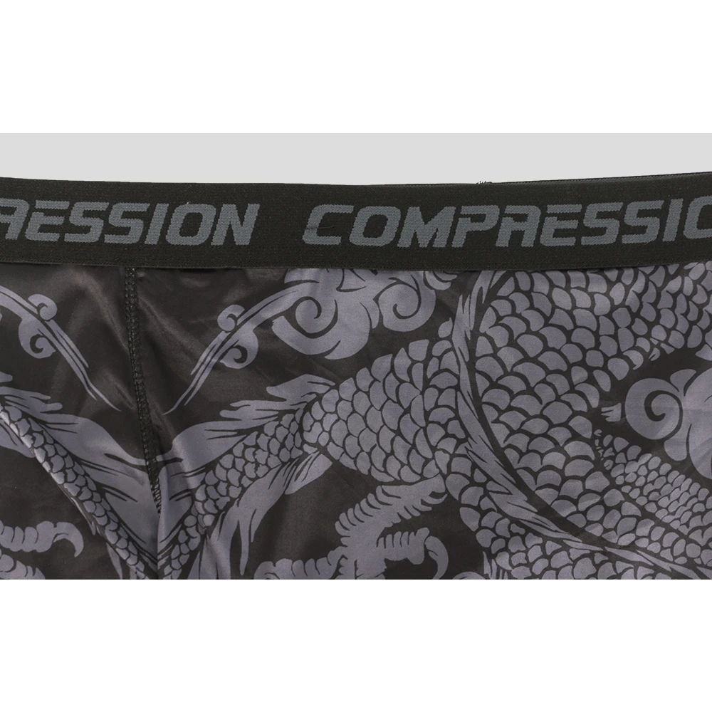 Мужские черные Китайские драконы дышащие боксерские шорты для смешанных боевых